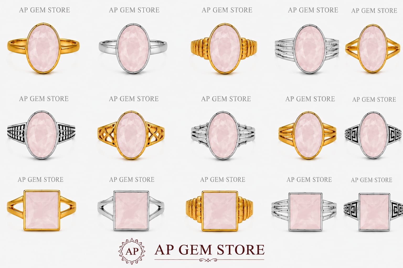 Rose Quartz Rings